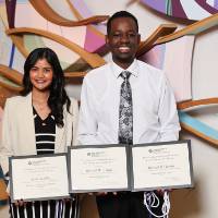 recipient with their award